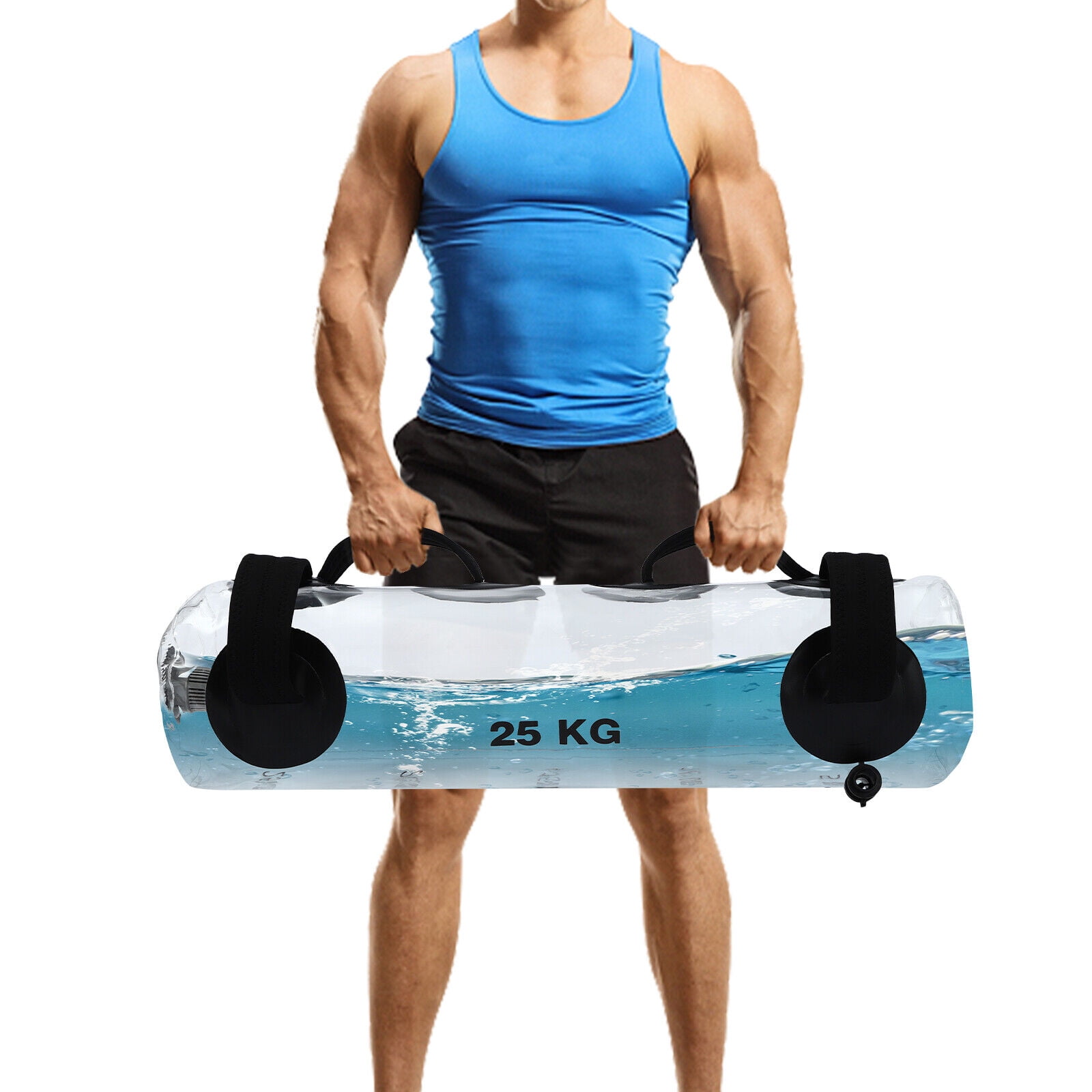 Aqua Training Bag 15-30 Kg – Sac D'eau De Musculation Avec 4 Poignées, Compact, Pompe Incluse – Renforcement Et équilibre