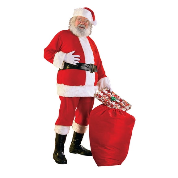 Rubies Flannel Santa Suit Costume for Adults, Men's One Size