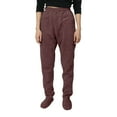 thumbnail image 1 of Adult Footed Sweatpants with Fleece Lined Feet for Maximum Warmth, Elastic Waist Soft and Warm Footie Pajama Pants for Cozy Indoor and Outdoor Winter Wear,Light Brown,L, 1 of 8