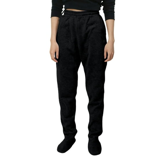 Adult Footed Sweatpants with Sherpa Fleece Lined Feet, Extremely Soft and Warm Footing
