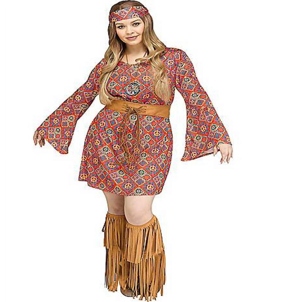 Adult Free Spirit Hippie Plus Size Costume - Walmart.com