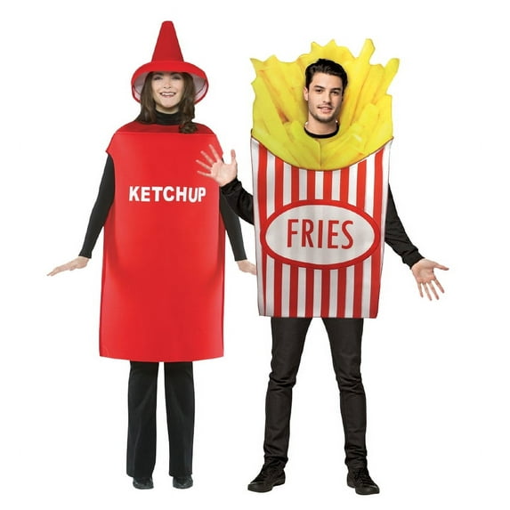 Rasta Imposta French Fries and Ketchup Costume Set for Adults with Tunics and Hat, One Size