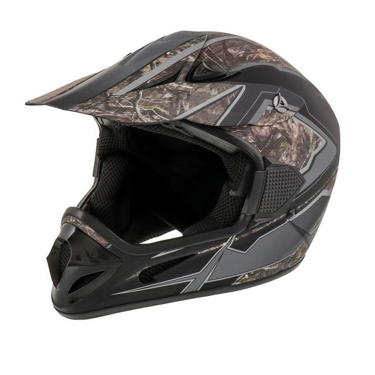 Adult Frenzy Mossy Oak MX Off-Road Motocross ATV Dirt Bike Helmet
