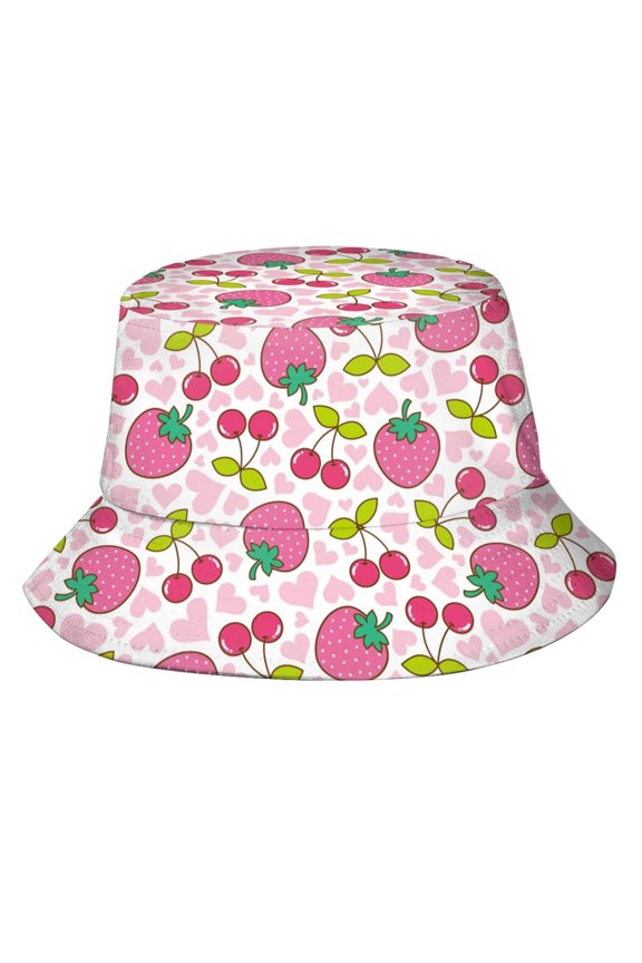 Adult Fruit Print Bucket Hat, Fashion Summer Beach Sun Cap