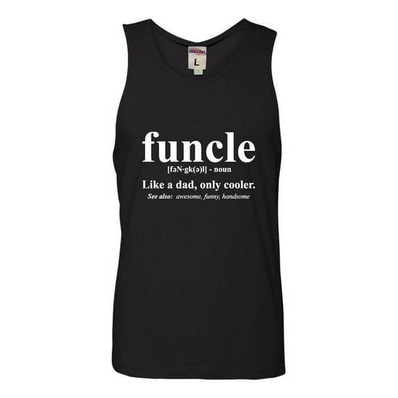 Adult Funcle Funny Uncle Sleeveless Tank Top Cotton T-Shirt