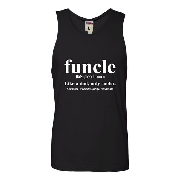 Adult Funcle Funny Uncle Sleeveless Tank Top Cotton T-Shirt