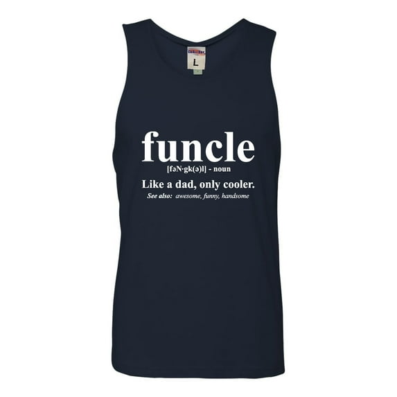 Adult Funcle Funny Uncle Sleeveless Tank Top Cotton T-Shirt