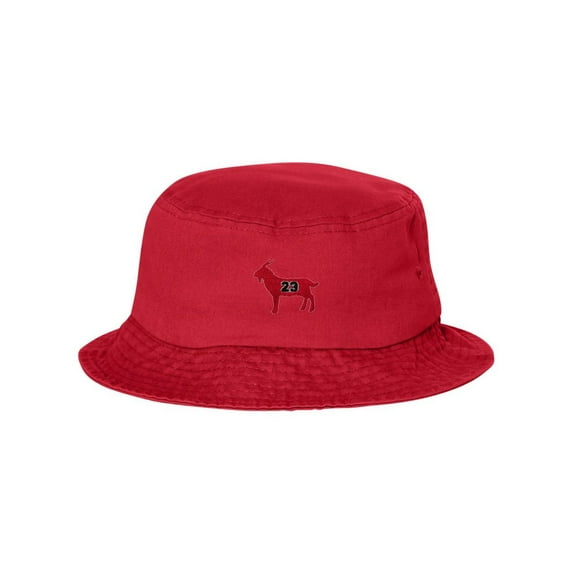 Adult G.O.A.T. Jordan #23 Goat Greatest Of All Time Embroidered Bucket Cap Dad Hat