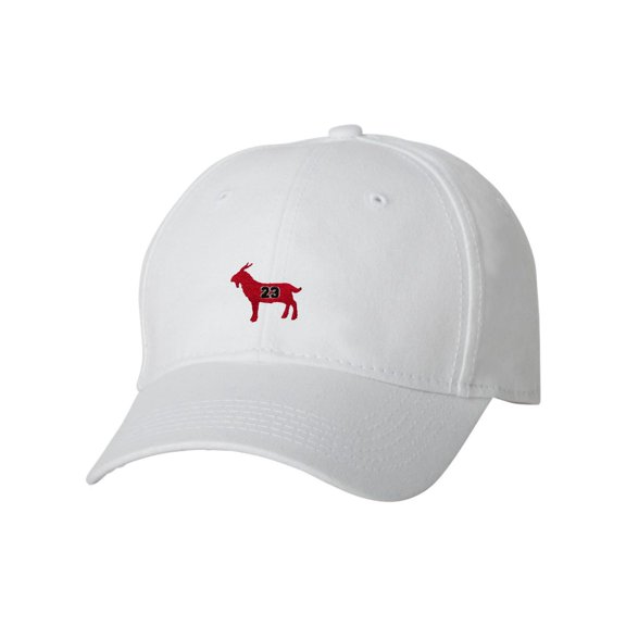 Adult G.O.A.T. Jordan #23 Goat Greatest Of All Time Embroidered Dad Hat Structured Cap