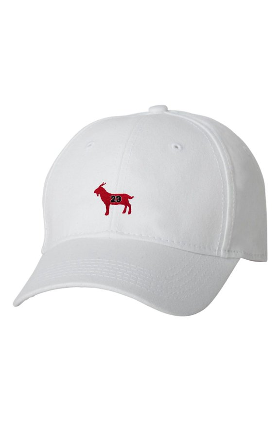 Adult G.O.A.T. Jordan #23 Goat Greatest Of All Time Embroidered Dad Hat Structured Cap