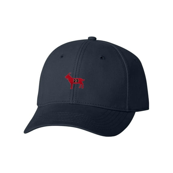 Adult G.O.A.T. Jordan #23 Goat Greatest Of All Time Embroidered Dad Hat Structured Cap
