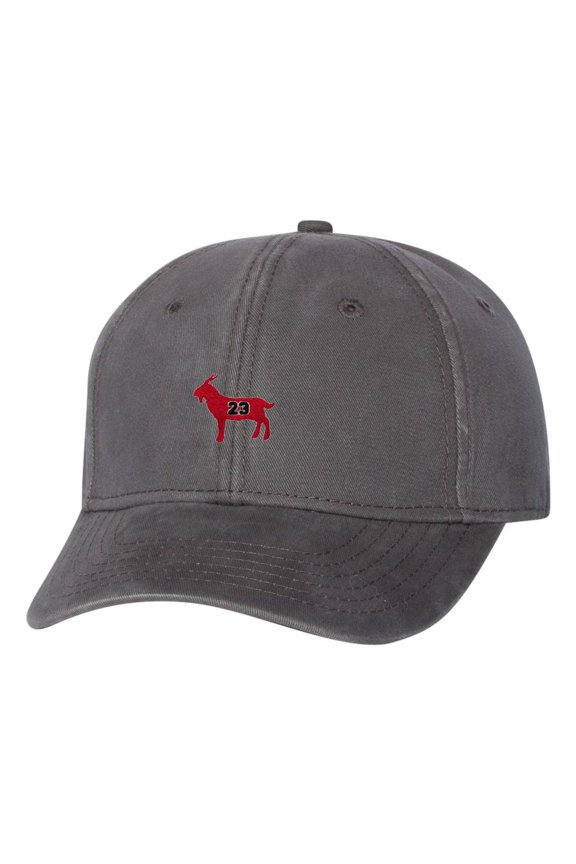 Adult G.O.A.T. Jordan #23 Goat Greatest Of All Time Embroidered Dad Hat Structured Cap