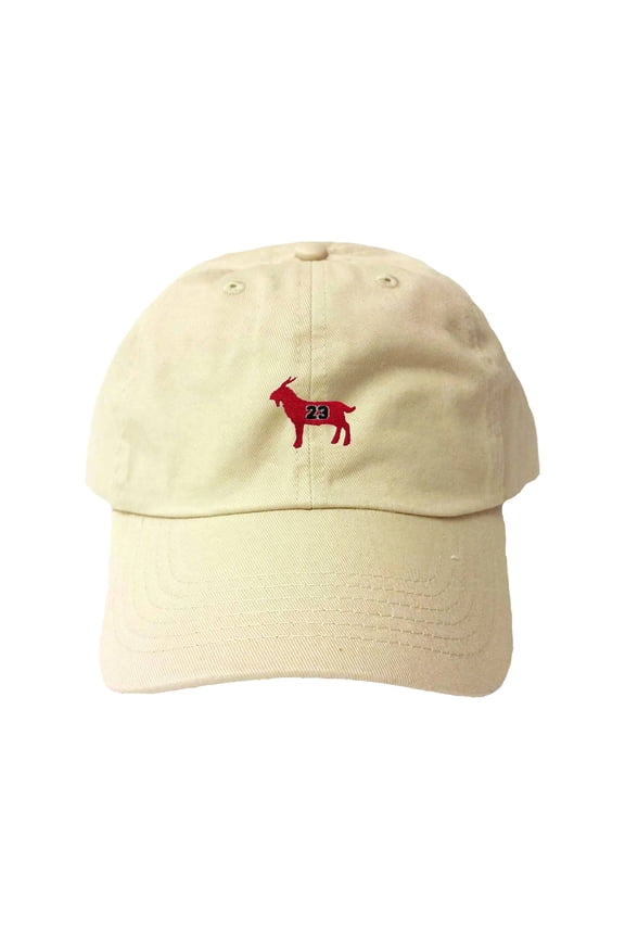 Adult G.O.A.T. Jordan #23 Goat Greatest Of All Time Embroidered Dad Hat