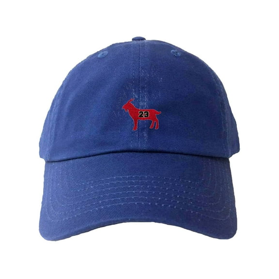 Adult G.O.A.T. Jordan #23 Goat Greatest Of All Time Embroidered Dad Hat