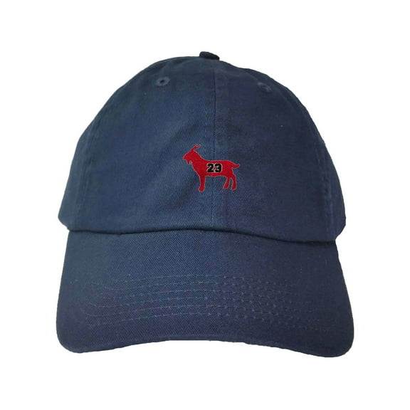 Adult G.O.A.T. Jordan #23 Goat Greatest Of All Time Embroidered Dad Hat