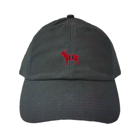 Adult G.O.A.T. Jordan #23 Goat Greatest Of All Time Embroidered Dad Hat