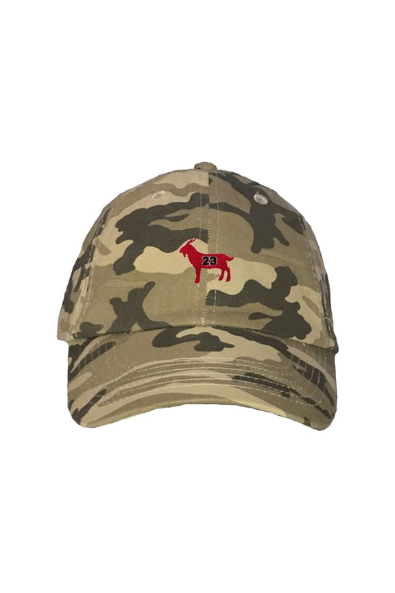 Adult G.O.A.T. Jordan #23 Goat Greatest Of All Time Embroidered Dad Hat