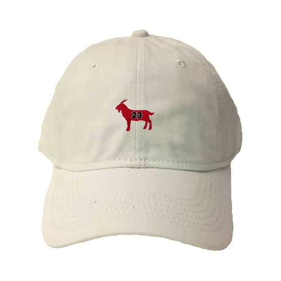 Adult G.O.A.T. Jordan #23 Goat Greatest Of All Time Embroidered Deluxe Dad Hat