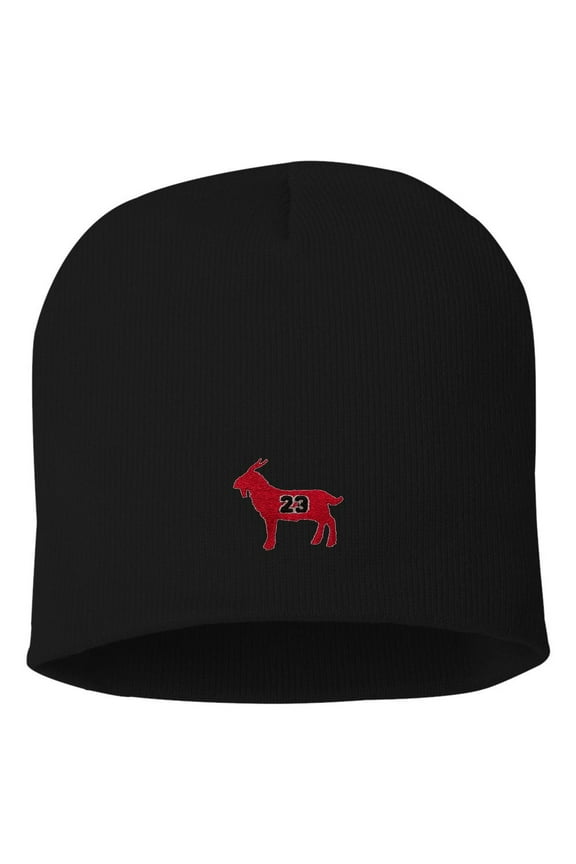 Adult G.O.A.T. Jordan #23 Goat Greatest Of All Time Embroidered Knit Beanie Cap