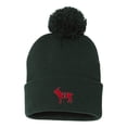 thumbnail image 1 of Adult G.O.A.T. Jordan #23 Goat Greatest Of All Time Embroidered Knit Beanie Pom Cap, 1 of 1