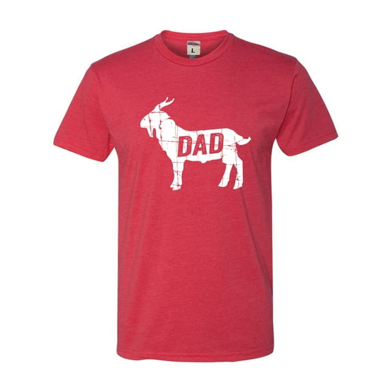 Adult GOAT Dad Greatest Of All Time Funny Father's Day Deluxe T-Shirt