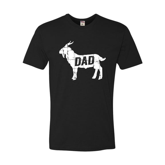 Adult GOAT Dad Greatest Of All Time Funny Father's Day Deluxe T-Shirt