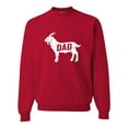 thumbnail image 1 of Adult GOAT Dad Greatest Of All Time Funny Father's Day Sweatshirt Crewneck, 1 of 1