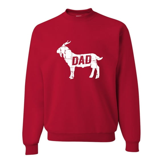 Adult GOAT Dad Greatest Of All Time Funny Father's Day Sweatshirt Crewneck