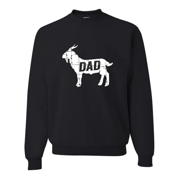 Adult GOAT Dad Greatest Of All Time Funny Father's Day Sweatshirt Crewneck