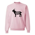 thumbnail image 1 of Adult GOAT Dad Greatest Of All Time Funny Father's Day Sweatshirt Crewneck, 1 of 1
