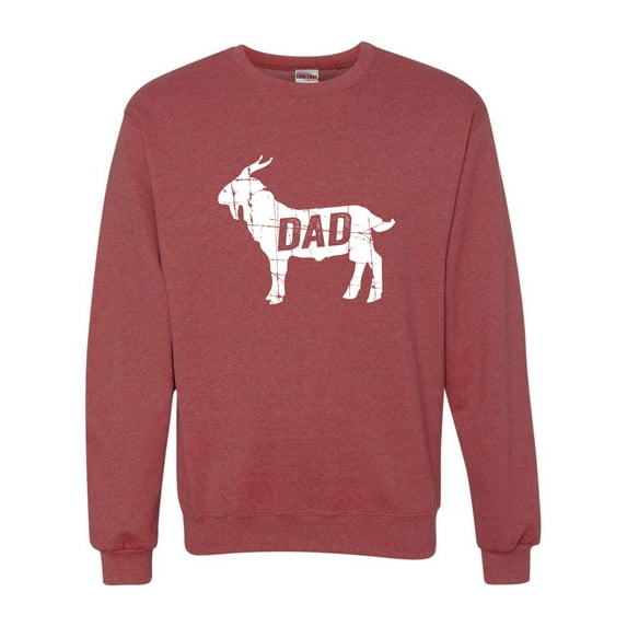 Adult GOAT Dad Greatest Of All Time Funny Father's Day Sweatshirt Crewneck
