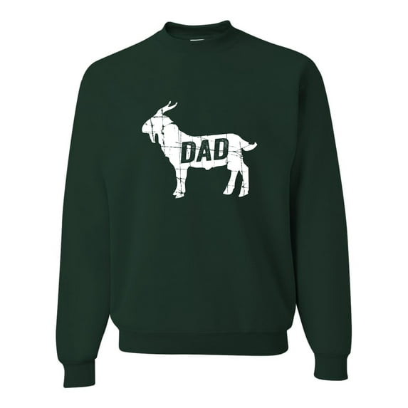 Adult GOAT Dad Greatest Of All Time Funny Father's Day Sweatshirt Crewneck
