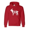 thumbnail image 1 of Adult GOAT Dad Greatest Of All Time Funny Father's Day Sweatshirt Hoodie, 1 of 1