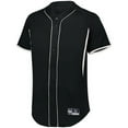thumbnail image 1 of Adult Game7 Full-Button Baseball Jersey, Black & White - Medium, 1 of 1