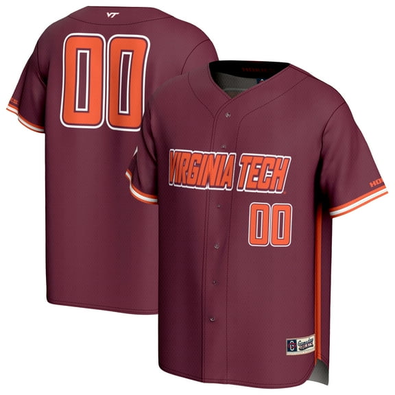 Adult GameDay Greats #00 Maroon Virginia Tech Hokies Lightweight Collegiate Baseball Fashion Jersey