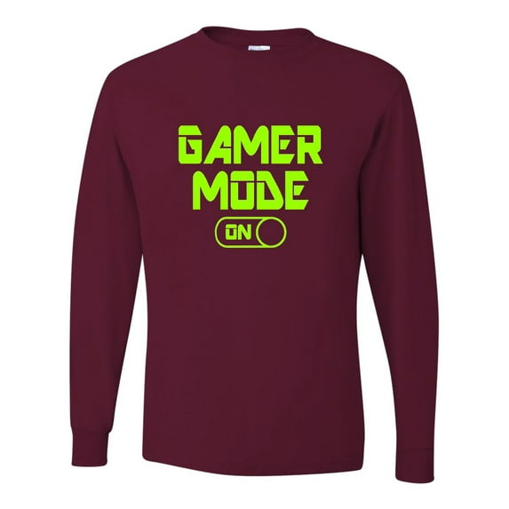 Adult Gamer Mode On Funny Gaming Long Sleeve T-Shirt