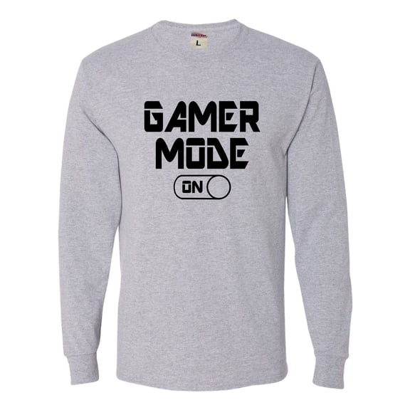 Adult Gamer Mode On Funny Gaming Long Sleeve T-Shirt