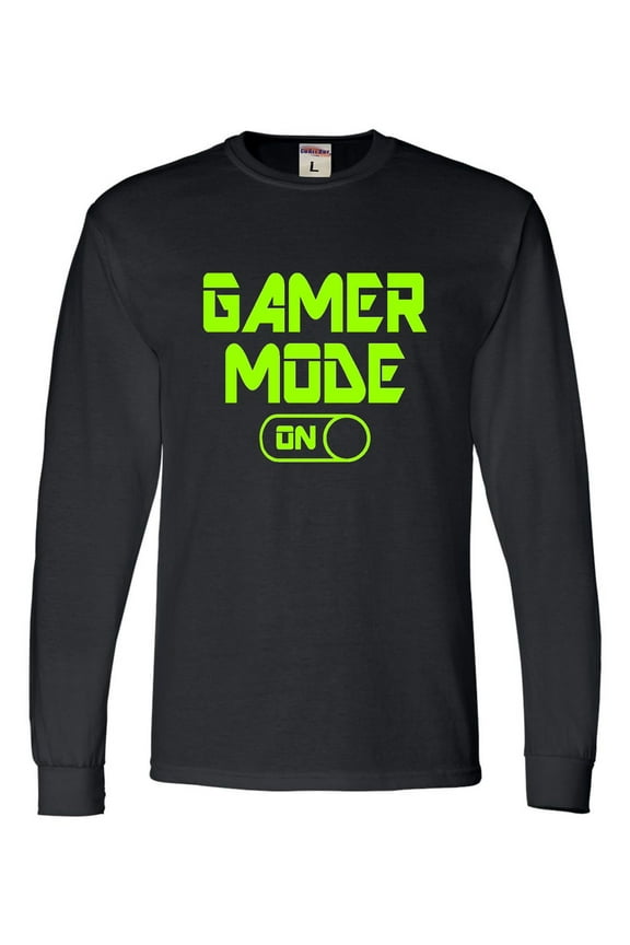 Adult Gamer Mode On Funny Gaming Long Sleeve T-Shirt