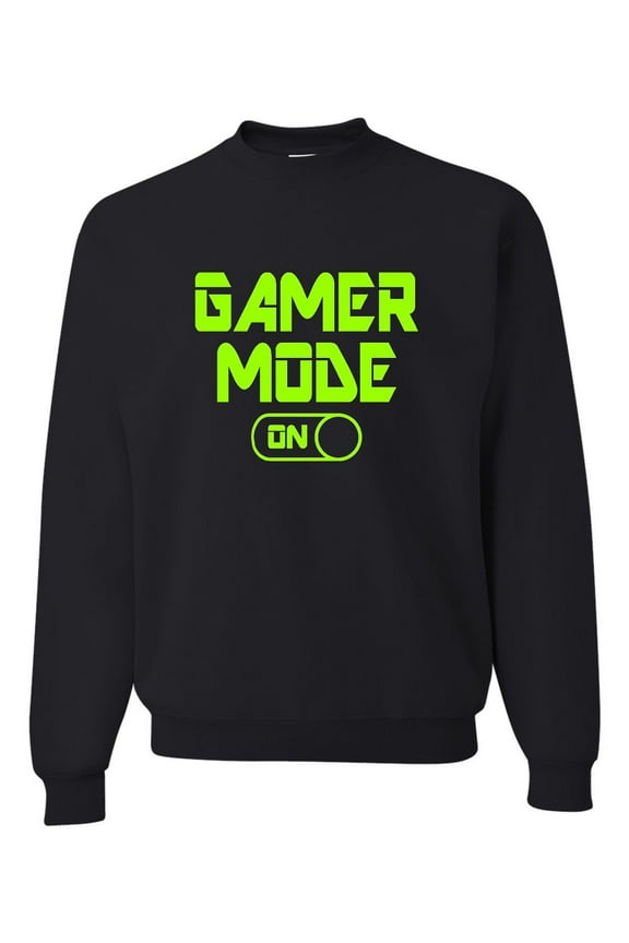 Adult Gamer Mode On Funny Gaming Sweatshirt Crewneck