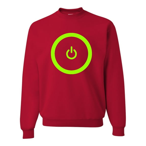 Adult Gaming Power Button Gamer Pride Sweatshirt Crewneck
