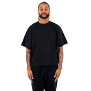 Adult Garment-Dyed Drop-Shoulder T-Shirt - BLACK S