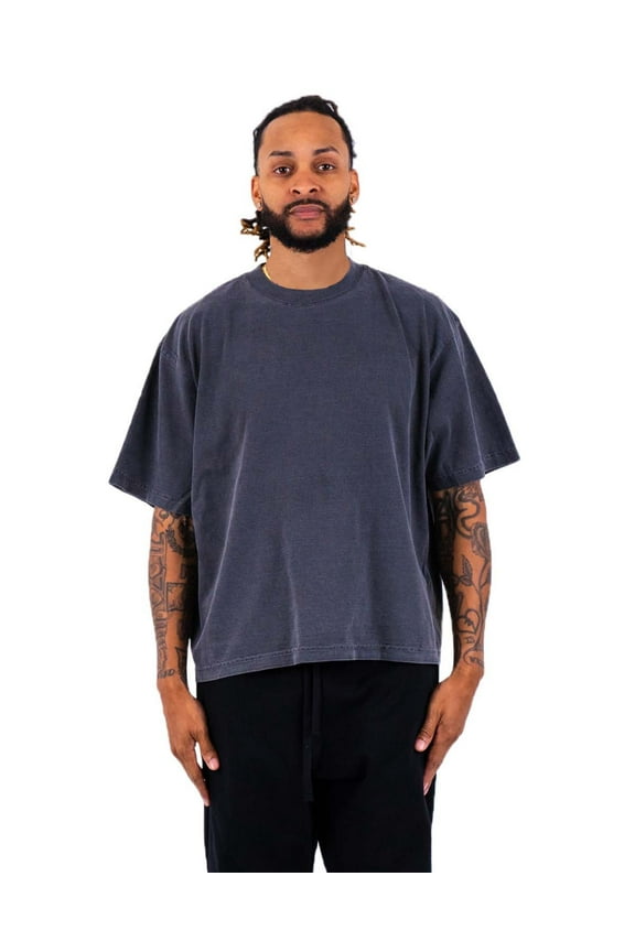 Adult Garment-Dyed Drop-Shoulder T-Shirt - SHADOW M
