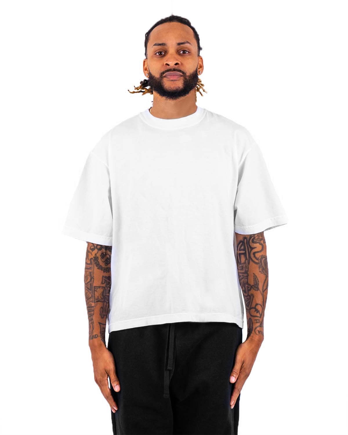 White drop shoulder t shirt sales