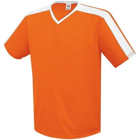Adult Genesis Soccer Jersey, Orange & White - Large