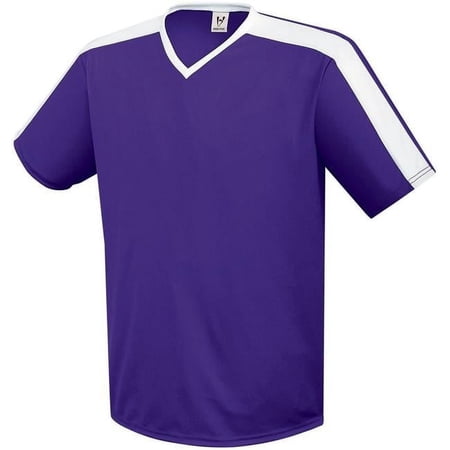 Adult Genesis Soccer Jersey, Purple & White - Extra Large
