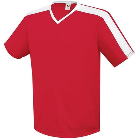 Adult Genesis Soccer Jersey, Scarlet & White - Medium
