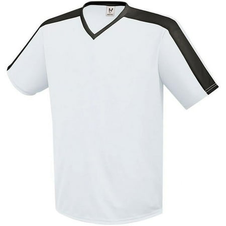 Adult Genesis Soccer Jersey, White & Black - Large