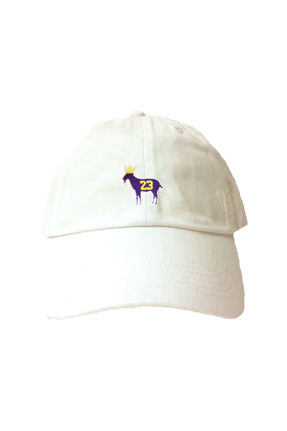 Adult Goat James G.O.A.T. King Embroidered Dad Hat