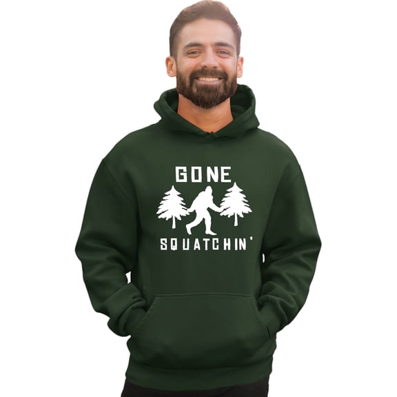 Adult Gone Squatchin' Gone Squatching Bigfoot Sasquatch Sweatshirt Hoodie