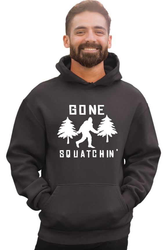 Adult Gone Squatchin' Gone Squatching Bigfoot Sasquatch Sweatshirt Hoodie